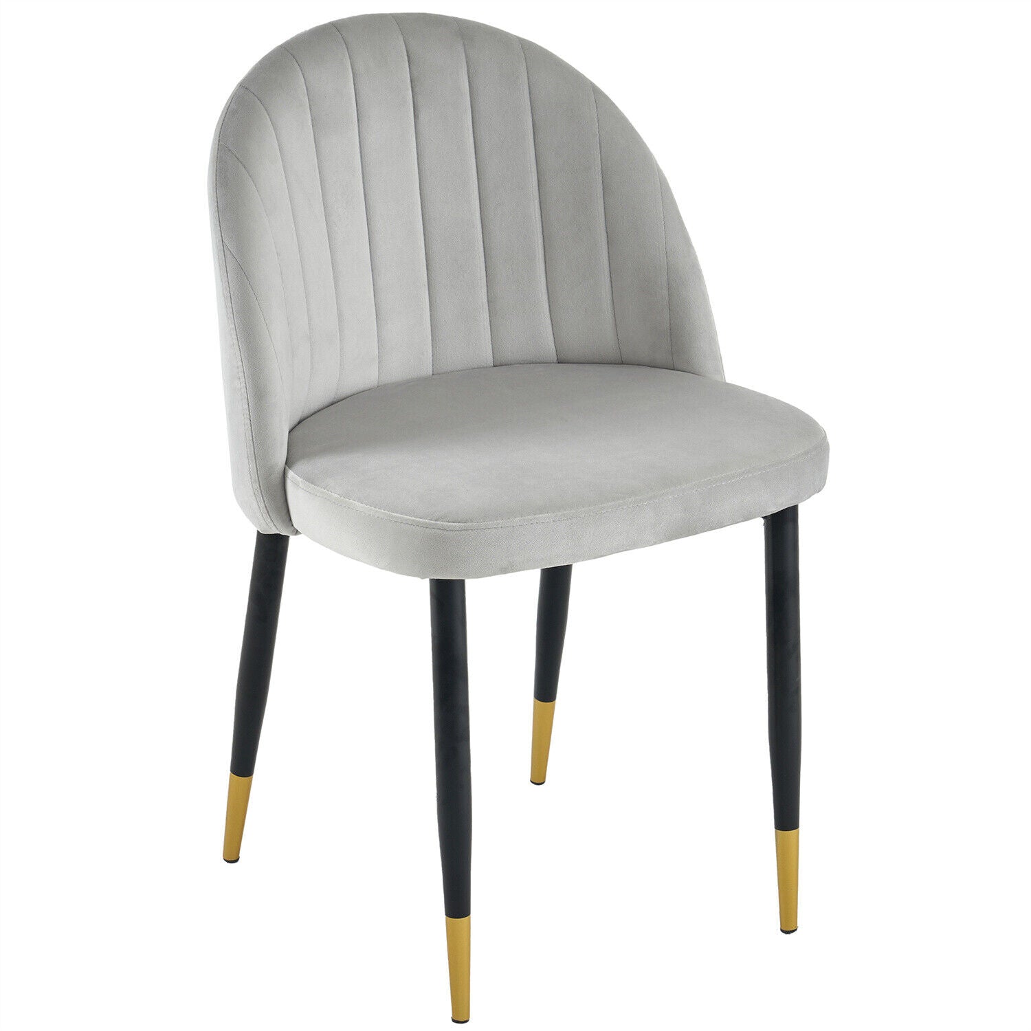 Set of 2 Modern Velvet Dining Chairs Accent Chairs Kitchen Leisure Chairs HT