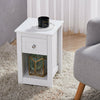 White Small Side Table | Wooden End/Lamp Table | Bedside Cabinet | Nightstand UK
