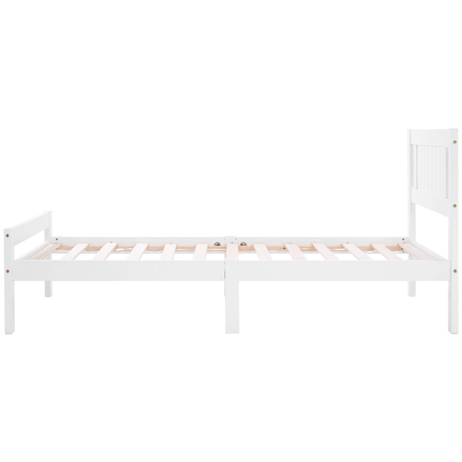 3ft Single Size Bed Pine Wood Bed Frame 90x190 cm Solid Wooden Bed Frame HT