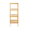 Bamboo Bathroom Shelf Standing Kitchen Rack 14x13x43.3" for Narrow Space Hallway