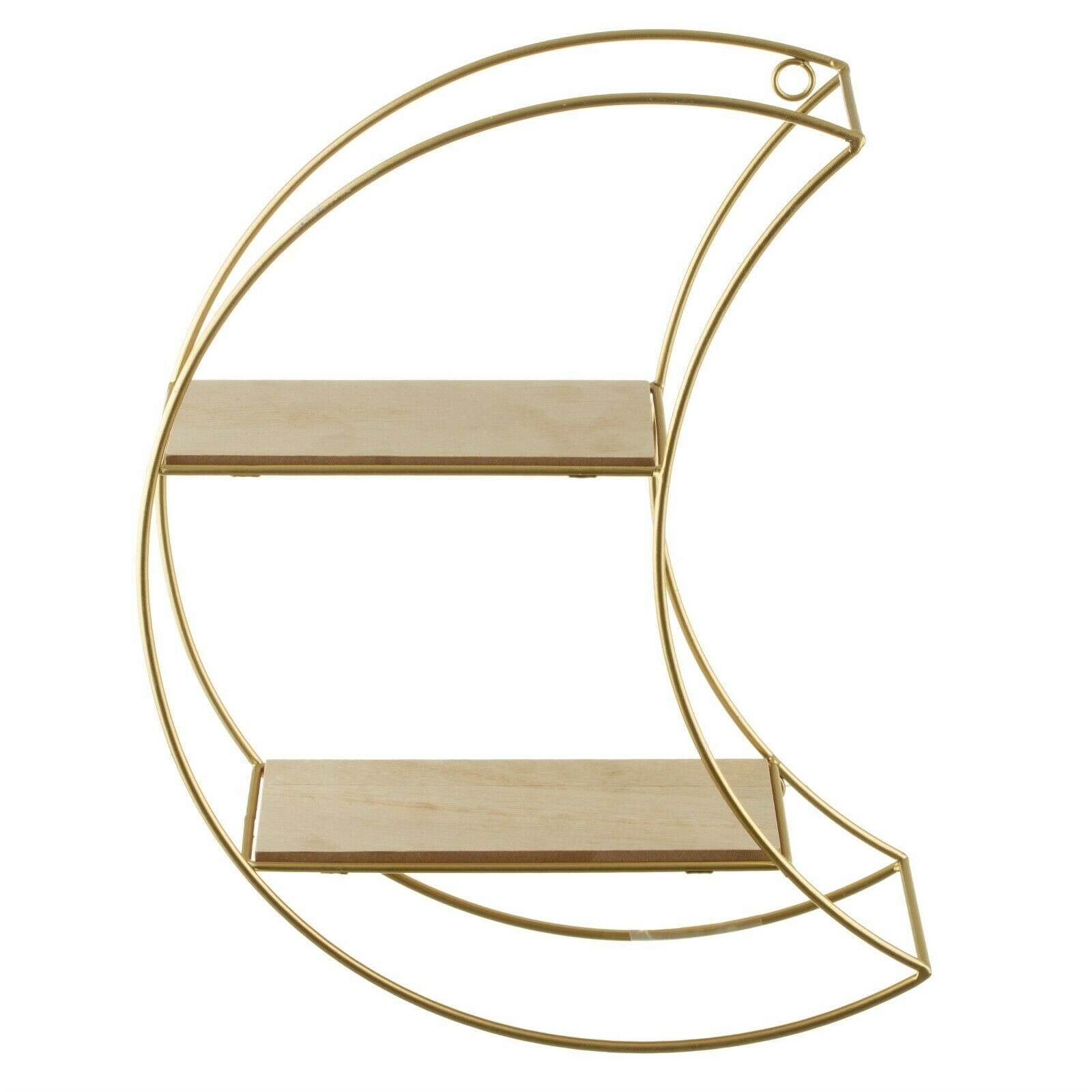 Wall Mounted Wire Moon Leaf Shelf Rack Storage Display Shelves
