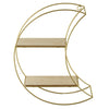 Wall Mounted Wire Moon Leaf Shelf Rack Storage Display Shelves
