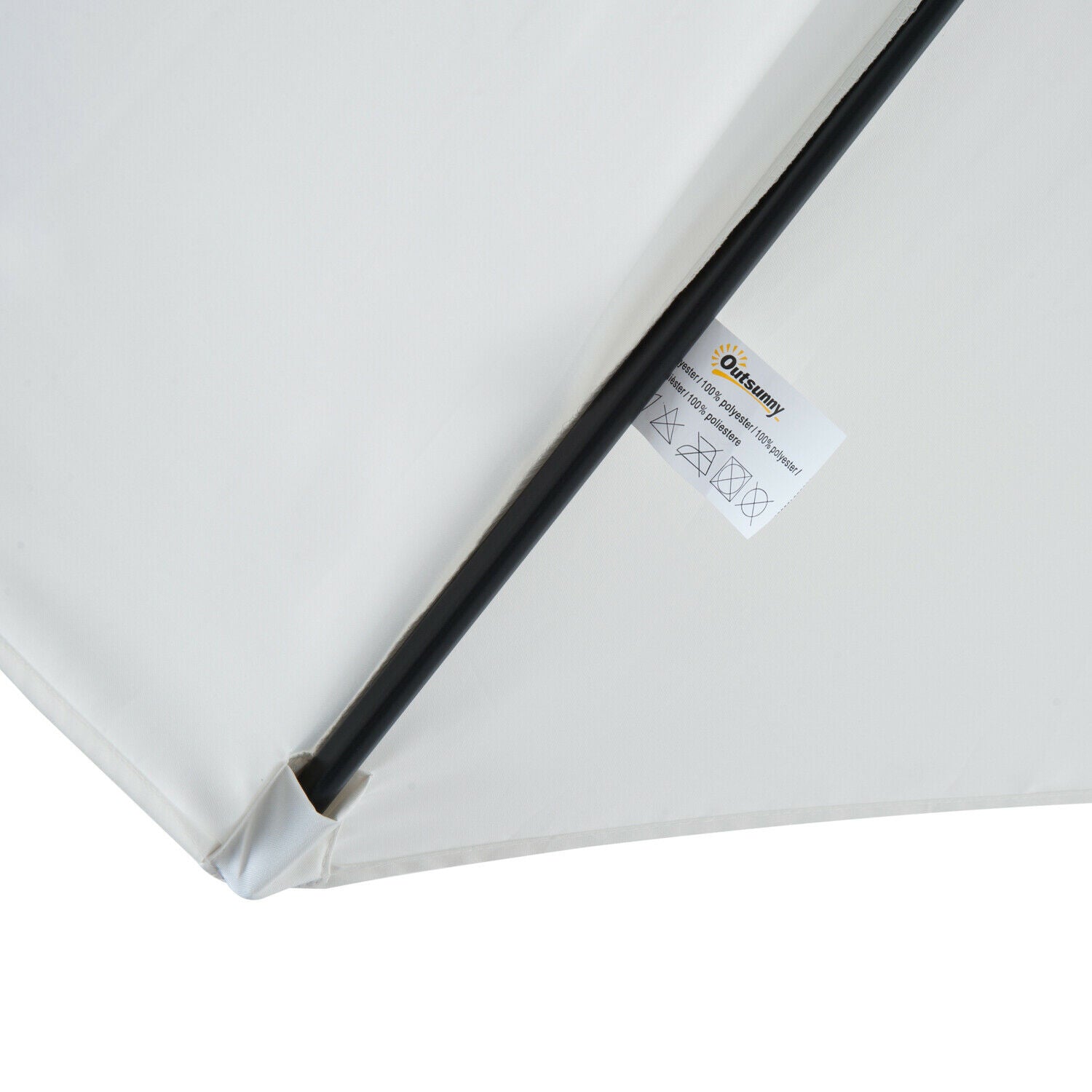 3m Half Round Parasol Garden Outdoor Sun Umbrella Aluminium w/ Crank