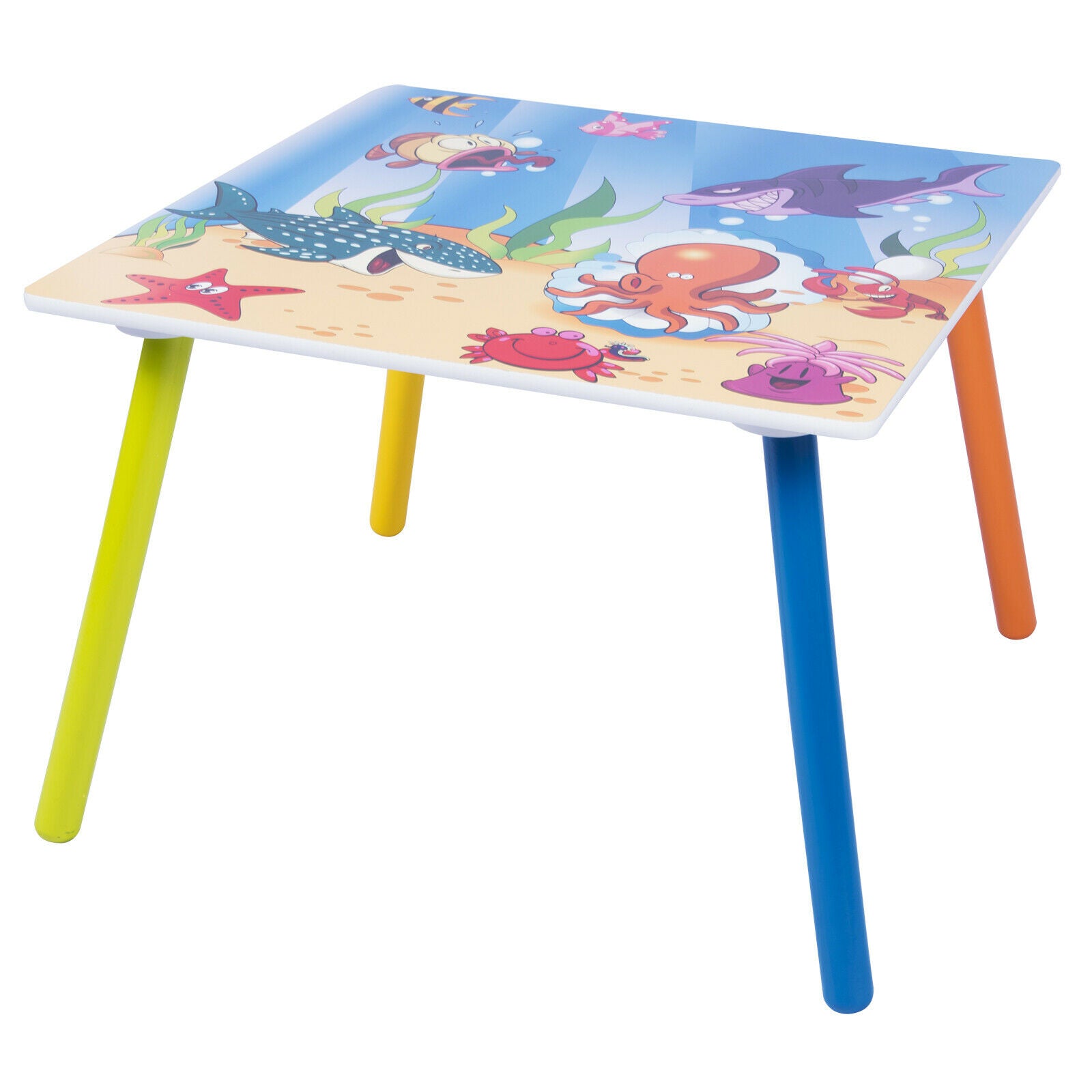 Kids Table and Chair Set Themed Wooden Kids Activity Nursery Playroom Furniture