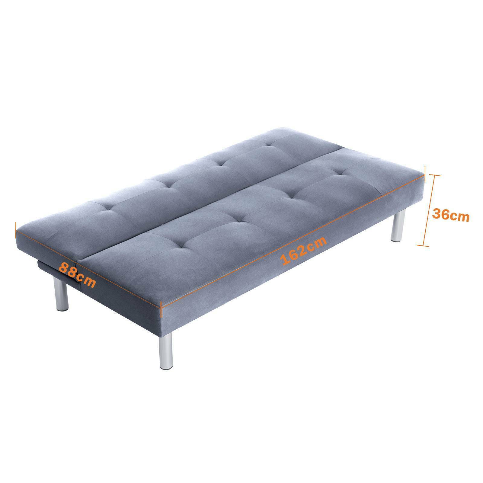 3 Seater Modern Sofa bed Brand New Fabric Padded Sofabed Couch Recliner