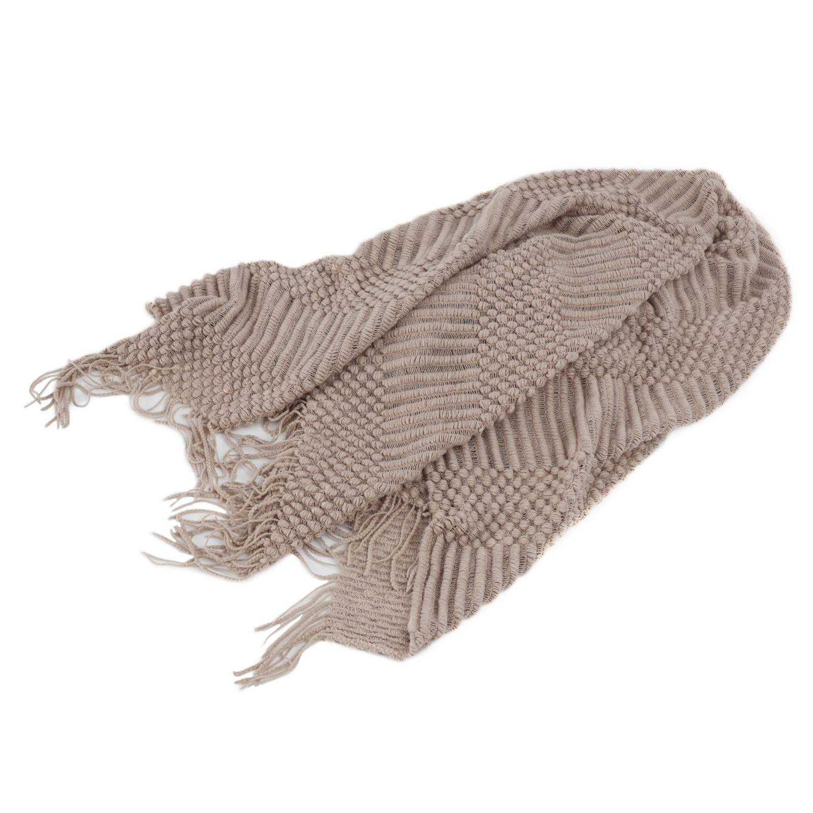 Chunky Knitted Thick Soft Blankets Hand Yarn Bulky Knit Throw Sofa Bed Blanket