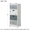 Tall Chest of 4 Drawers Storage Bedside Cabinet Unit Bedroom Hallway Furniture