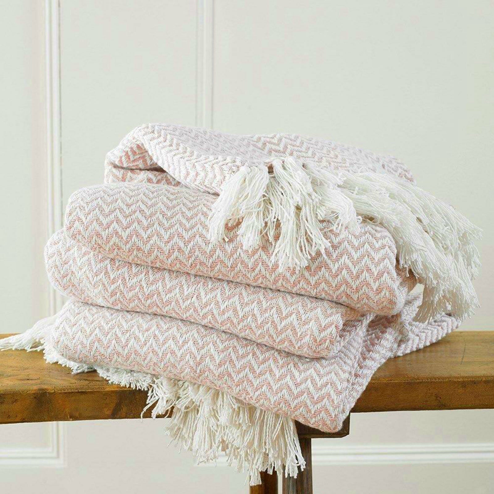 Large & XL Cotton Traditional Como Safi Blanket Home Chair / Sofa / Bed Throws