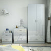Grey High Gloss Bedside Cabinet with 2 Drawers. Modern Bedroom Furniture