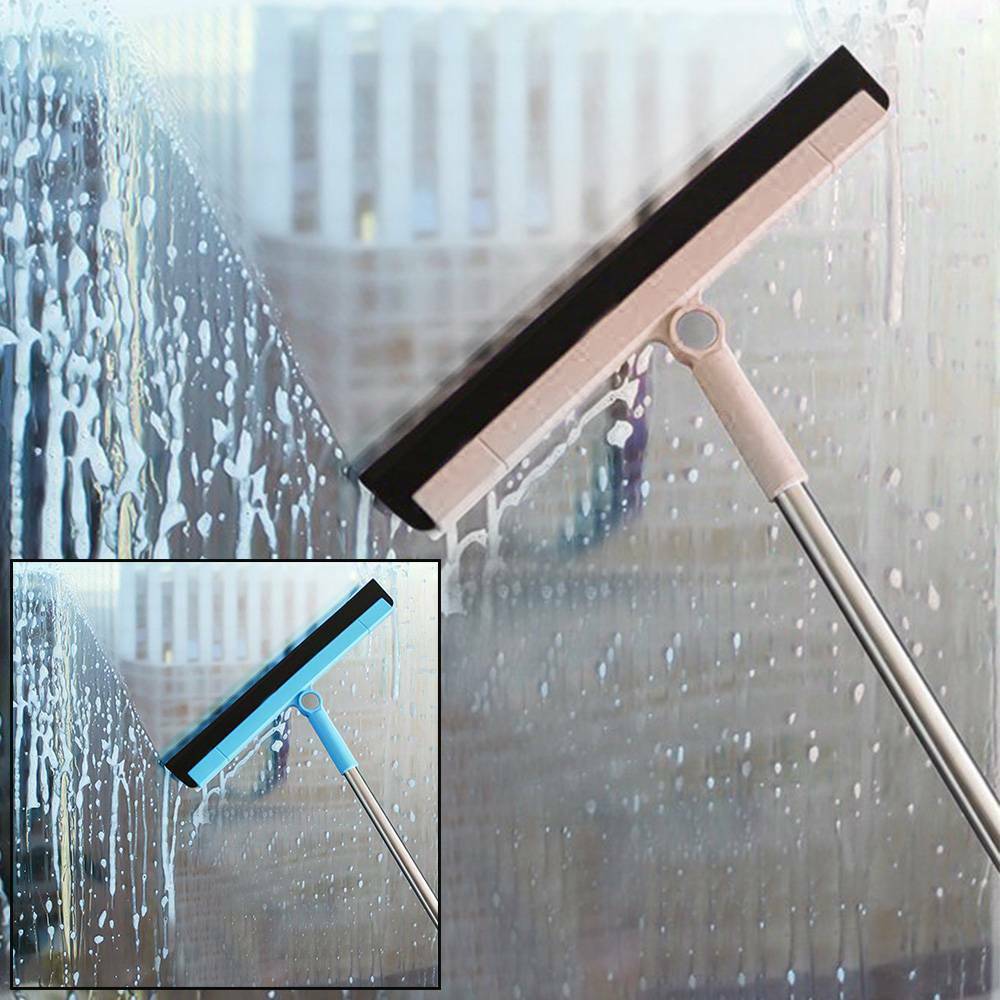 Floor Squeegee Tile Cleaning Foam Wiper Blade Shower Wet Room Telescopic Handle