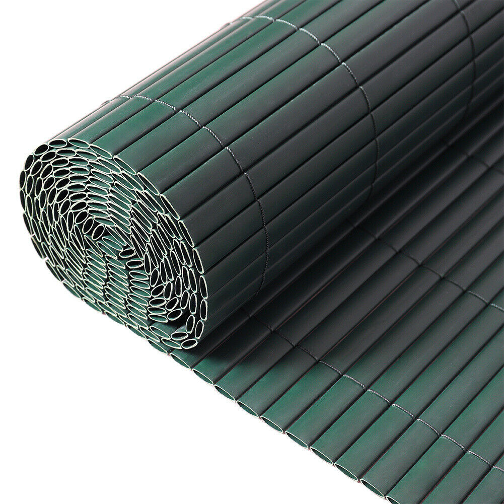 3/5M Green Bamboo Slat Fence Garden Privacy Screen PVC Fencing Panel Roll Border