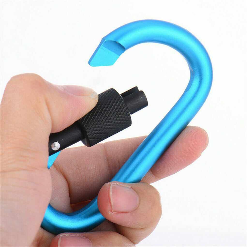 Mixed Mountaineering Aluminum Carabiner D-Ring Clip Hook Key Chain Hiking Keyrin