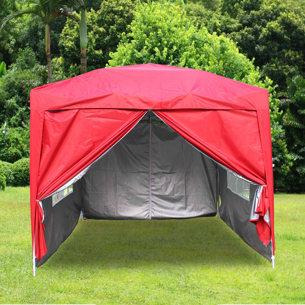 2x2m Pop Up Gazebo Marquee Outdoor Garden Party Tent Canopy 4 Side Panels New