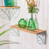 Wall Mounted Wire Moon Leaf Shelf Rack Storage Display Shelves