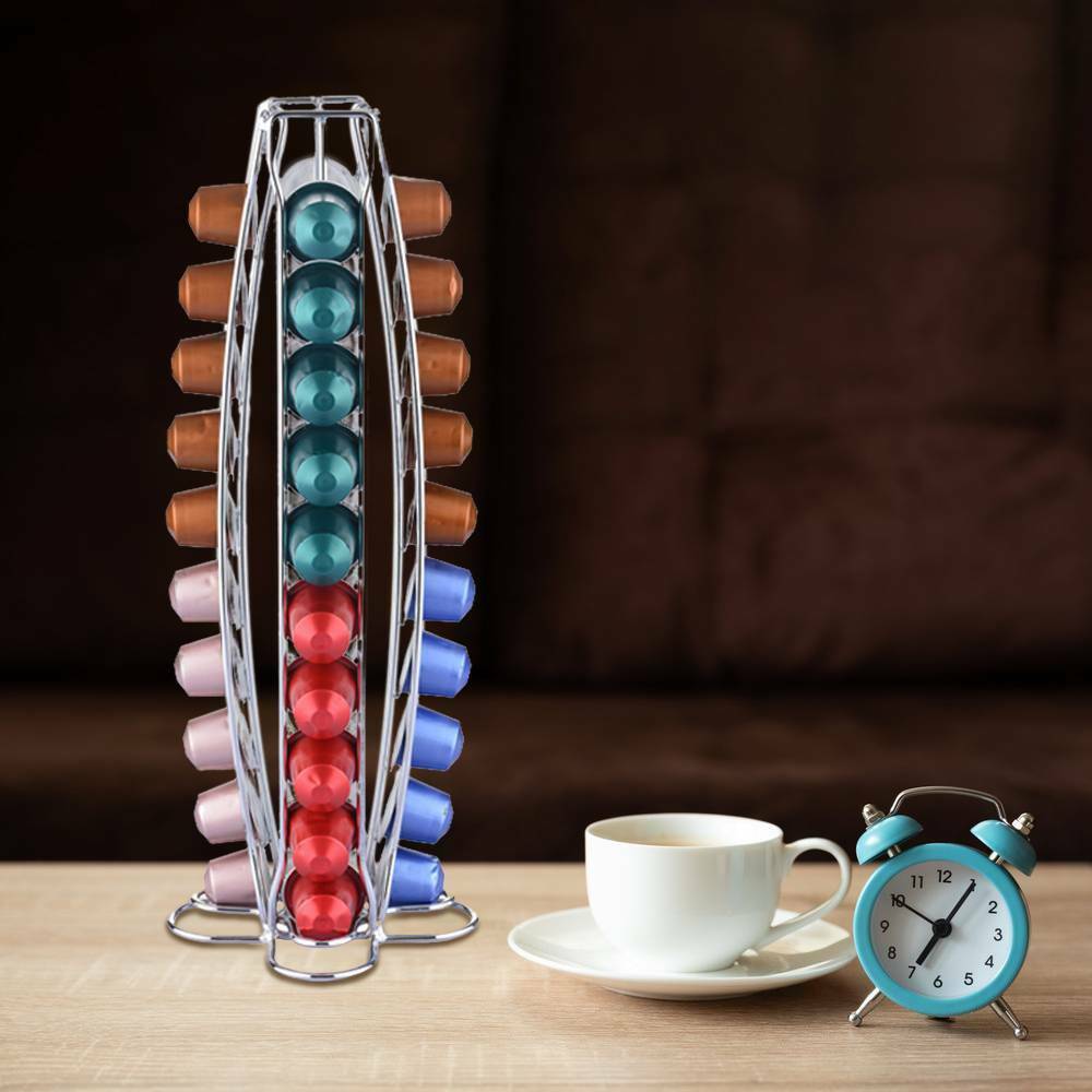 NESPRESSO 40 CAPSULE POD HOLDER STAND TOWER RACK STORAGE FOR KRUPS MAGIMIX (Coffee capsule holder)