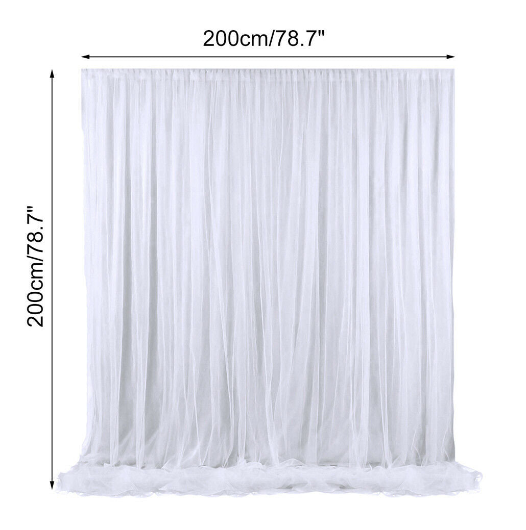 3 Layers Stage Wedding Party Backdrop Photography Birthday Background Curtains
