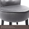 Velvet Dressing Table Stool Bedroom Vanity Makeup Stool Bedroom Chair Gray HT