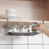 Metal Wire Mesh Under Shelf Basket Cabinet Cupboard Storage Rack Organizer S/L