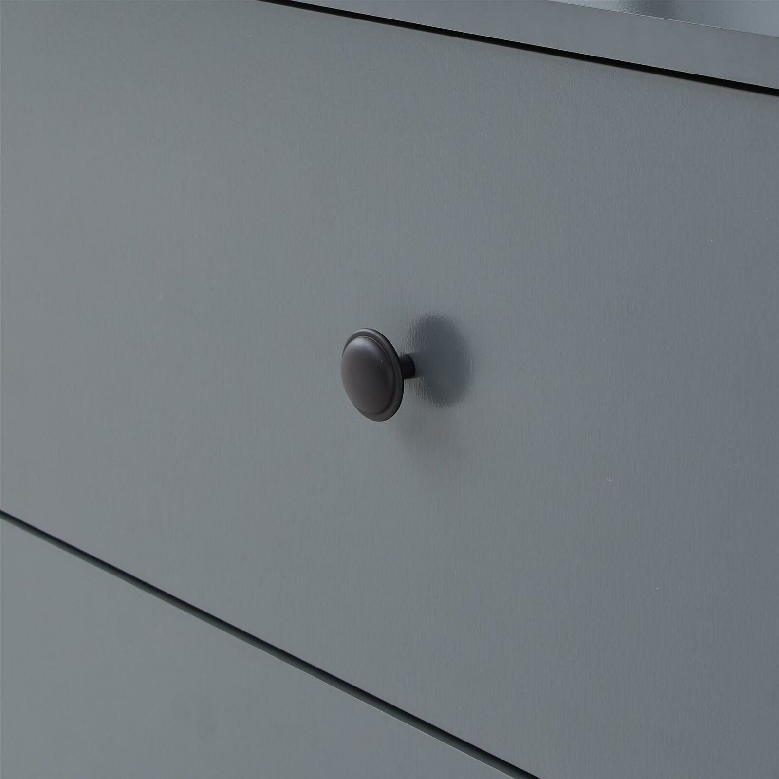 Bedside Table Cabinet Bedroom Furniture Nightstand 3 Drawer Dark Grey