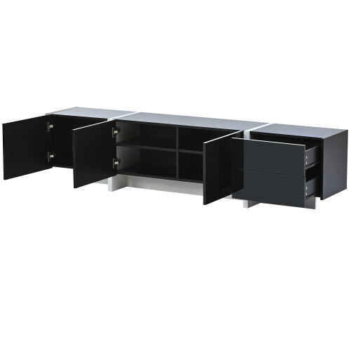 TV Stand Cabinet Unit Modern High Gloss 190cm with 3 doors and 2 drawers HT
