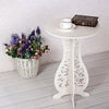 Small Round Side Table Beside Tea Coffee Lamp Plant Stand Modern White Furniture