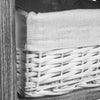 Bedside Table Unit Cabinet Wicker Basket Nightstand Drawer Storage Bathroom New
