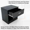 High Gloss Black Bedside Table Cabinet Storage with Drawer Bedroom Furniture UK