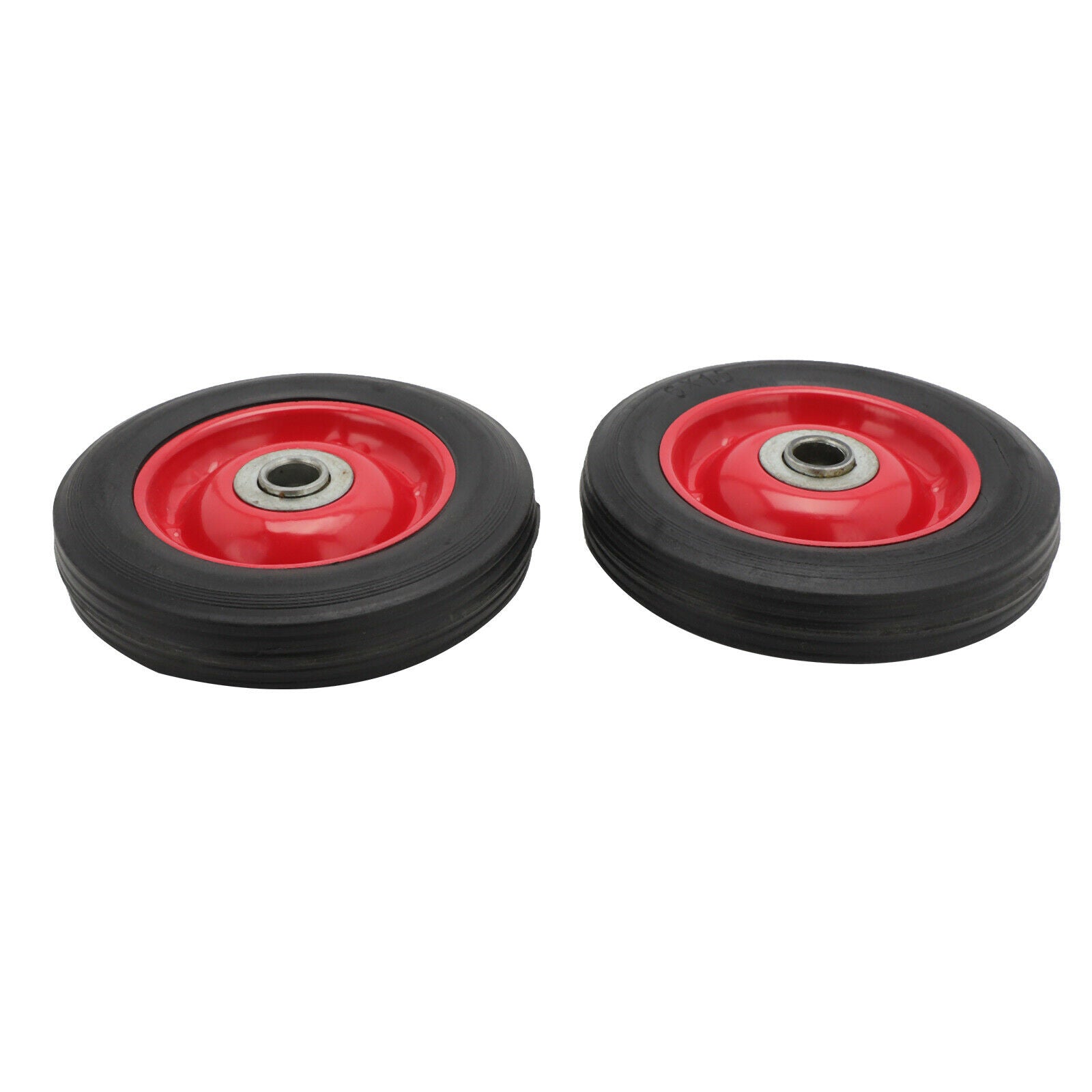 2pc explosion proof tire rubber wheel 16mm roller bearing wheel metal center