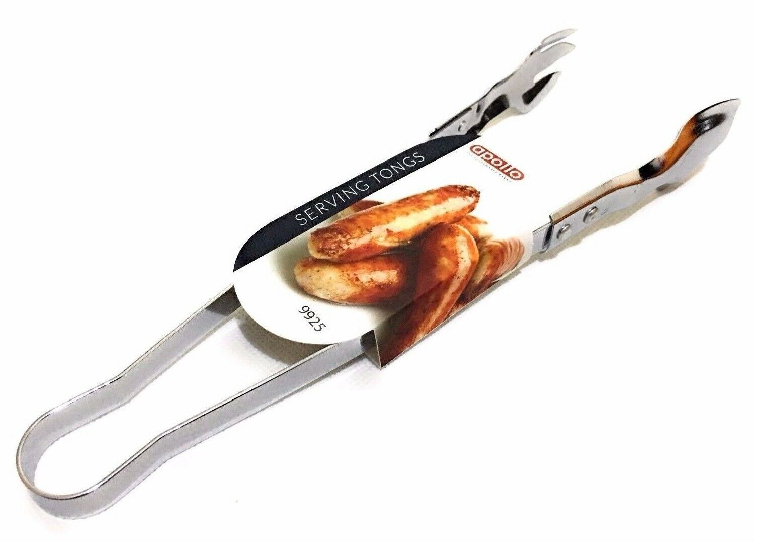 9" TONGS COOKING KITCHEN TOOL FOOD SALAD ICE SERVING SPRUNG HEAT RESISTANT 9925