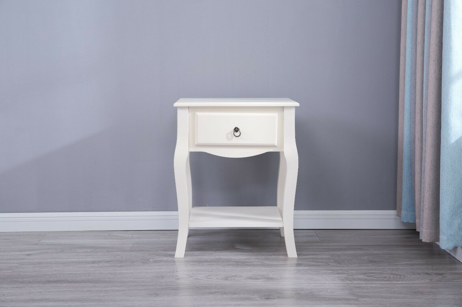 Style shabby Chic Wooden cream lamp Bedside Table Living Room Furniture