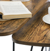 Industrial Nest Tables Set 2 Vintage Side End Coffee Rustic Metal Hairpin Legs