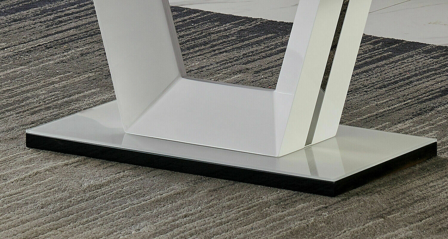 High Gloss Rectangle Coffee Table Wooden Set Sofa Side Nested End Living Room