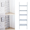 5 Tiers Ladder Wall Shelf Bookcase Shelving MDF Wood Storage Display Stand Home