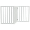 3 Panel Dog Gate Pet Cat Fence Safety Barrier Divider Freestanding Doorway White