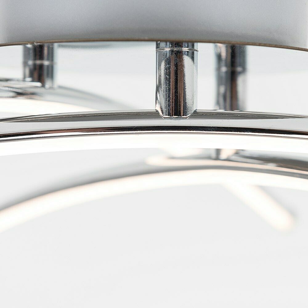3 Way Ceiling Light Fitting Modern Chrome Design Integrated LED Bulb Lighting