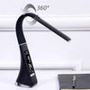 LED Dimmable Reading Bedside Lamp Table Desk Light Calendar Clock Touch