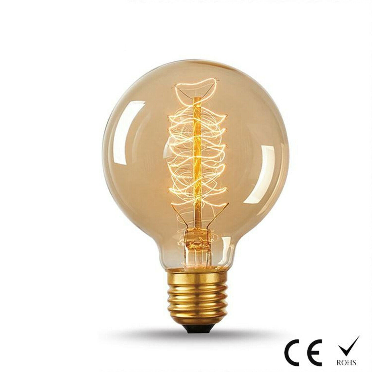 E14 E27 60W Vintage Retro Edison Antique Filament 240V Spiral Lamp Light Bulb UK