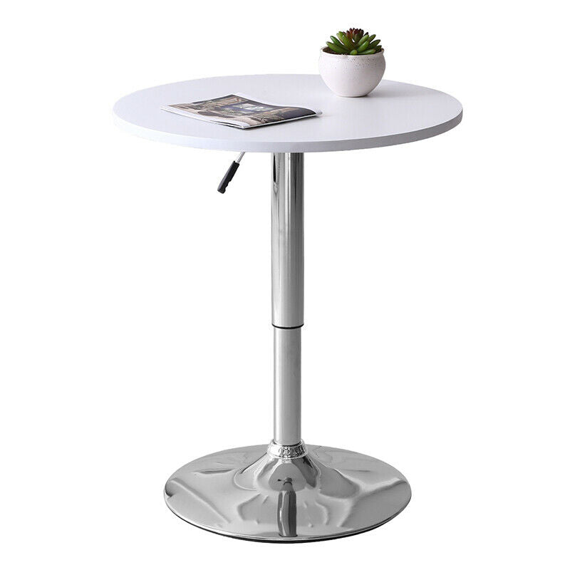 Bar Table Sofa Side Table Chrome Base Dining Breakfast Table Adjustable Kitchen