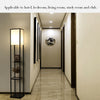 3-Tier Shelf Floor Lamp w/Shade Standing Light Open Shelves Storage Living Room