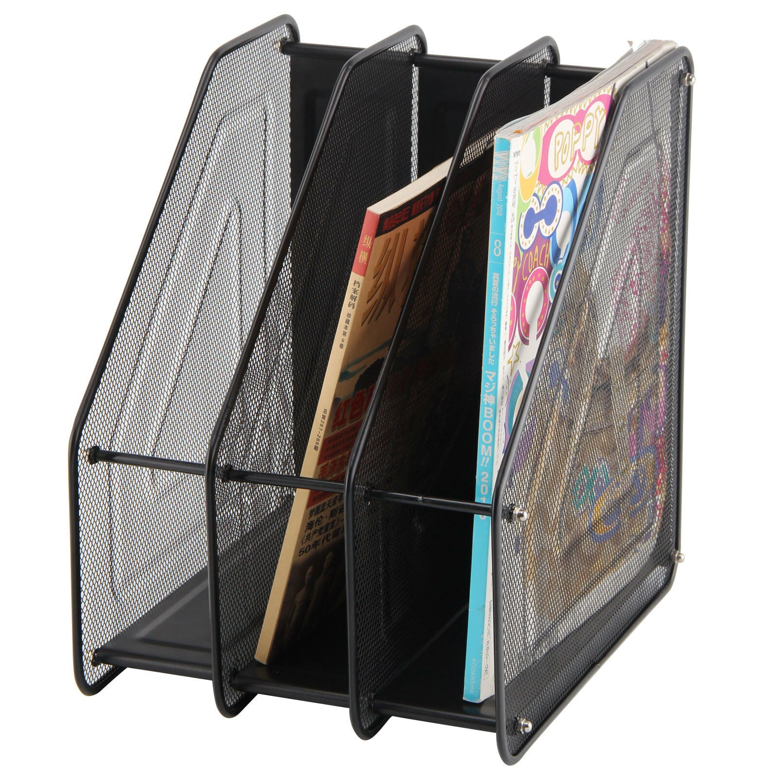 3 Tier Office Desk Document File Magazine Paper Organiser Stand Holder Rack Mesh