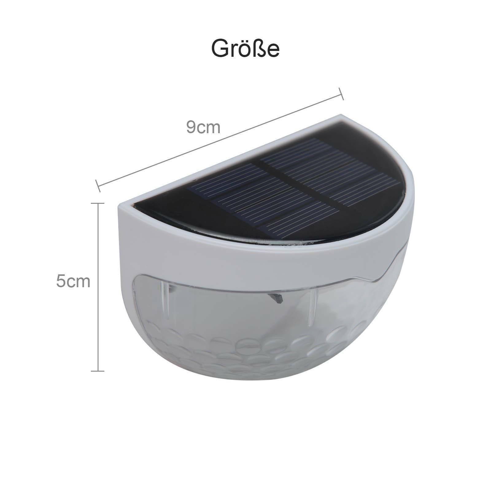 8x SUPER BRIGHT SOLAR POWERED DOOR FENCE WALL LIGHTS LED OUTDOOR GARDEN LIGHTING