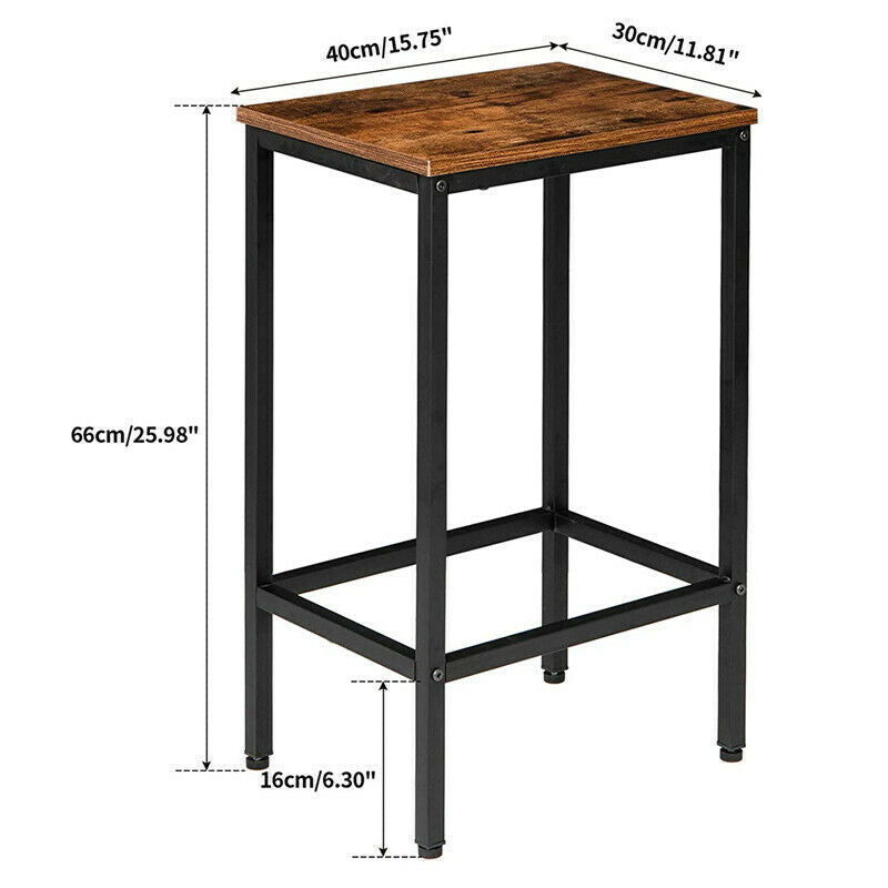 Home Breakfast Bar Table, 2 Bar Stools, Industrial Dining Table Set For Kitchen