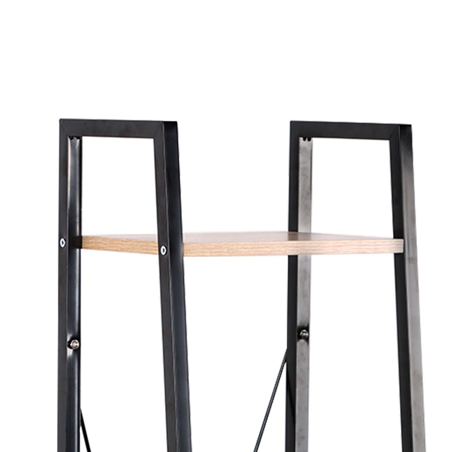 4 Tier Ladder Bar Shelf Storage Shelving Unit Bookcase Corner Rack Display Stand