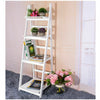 3&4 Tier Wooden Ladder Shelf Storage Home Display Unit Plant Flower Shelves