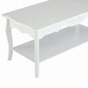 Wooden Coffee Tea Table Modern White Shelf Storage Living Room Home Furniture