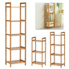 3/4/5 Tier Bamboo Wood Bookshelf Stand Storage Rack Shelving Unit Display Holder