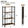 4-Tier Foldable Bookcase Ladder Shelf Bookshelf Plant and Flower Stand Storage