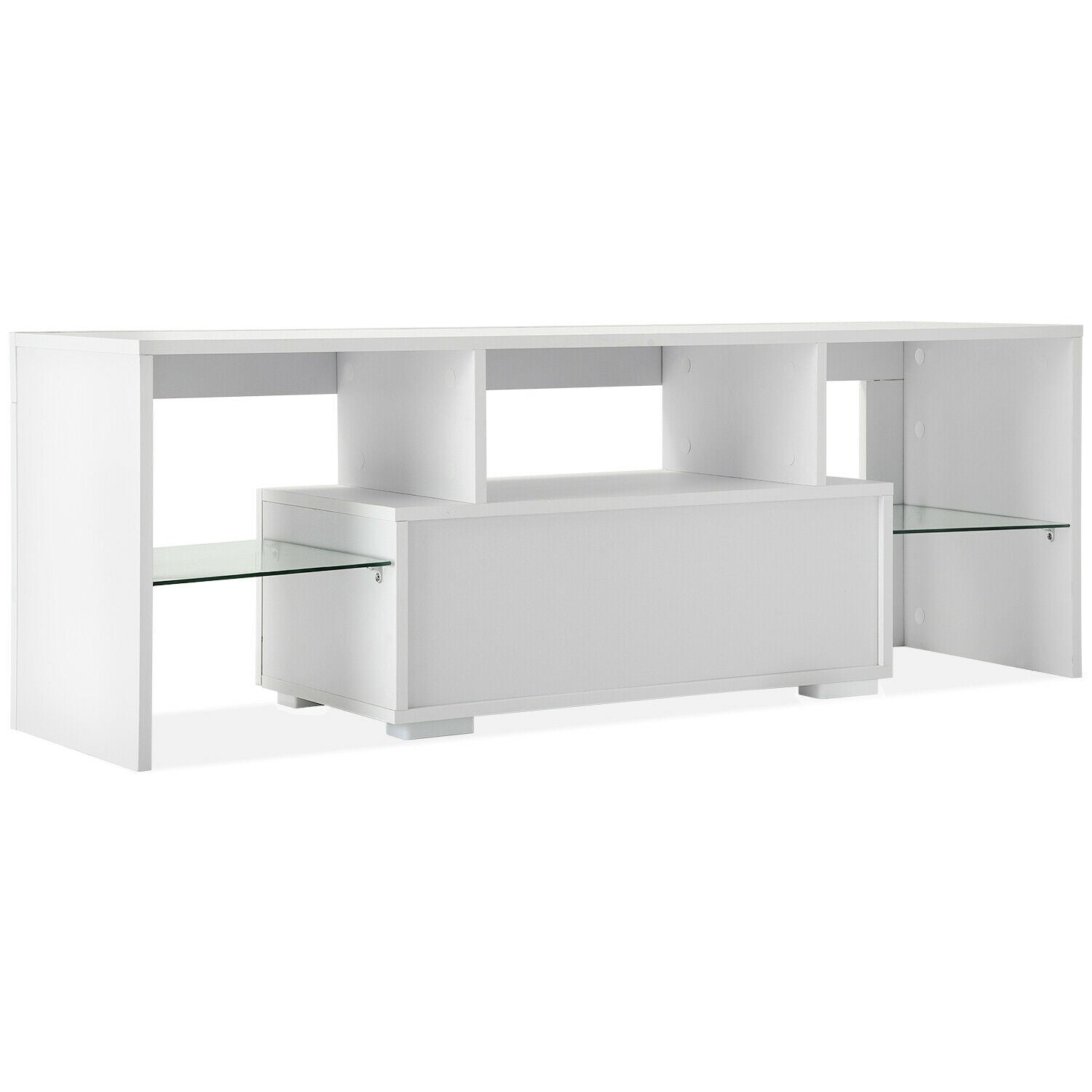 Modern TV Unit Cabinet Stand Sideboard LED light Console Table for Living Room
