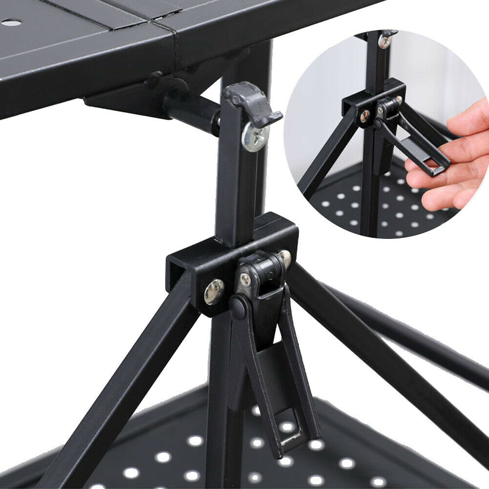 3/4/5 Tier Folding Kitchen Storage Rack Shelving Office Home Unit Display Stand