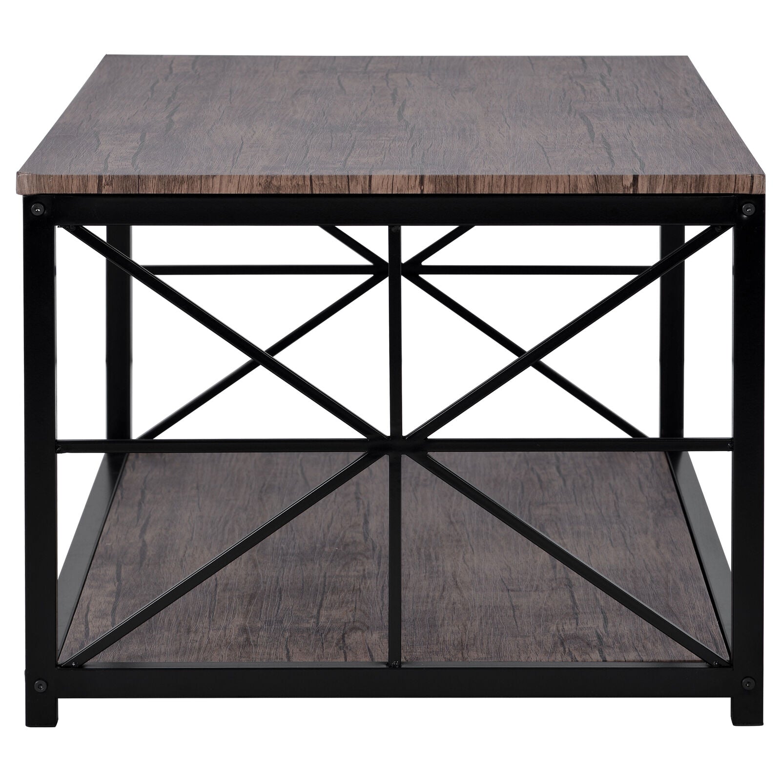 Coffee Table Industrial Tea Table with Storage Shelf Living Room Furniture Side